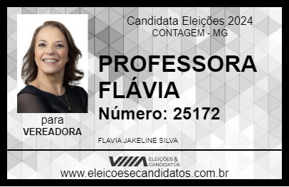 Candidato PROFESSORA FLÁVIA 2024 - CONTAGEM - Eleições