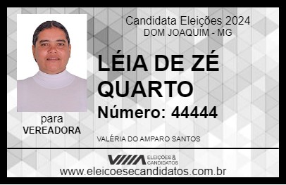 Candidato LÉIA DE ZÉ QUARTO 2024 - DOM JOAQUIM - Eleições