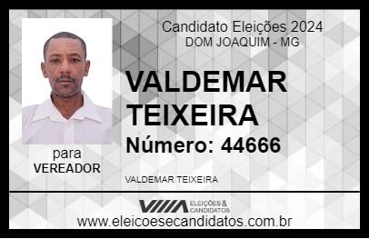 Candidato VALDEMAR TEIXEIRA 2024 - DOM JOAQUIM - Eleições