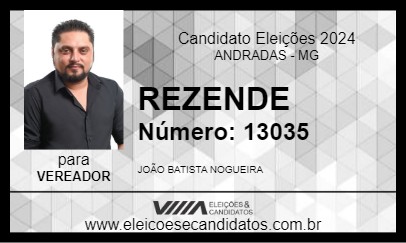 Candidato REZENDE 2024 - ANDRADAS - Eleições