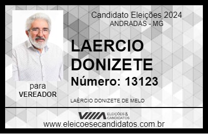 Candidato LAERCIO DONIZETE 2024 - ANDRADAS - Eleições