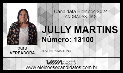 Candidato JULLY MARTINS 2024 - ANDRADAS - Eleições