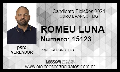 Candidato ROMEU LUNA 2024 - OURO BRANCO - Eleições