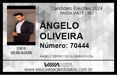 Candidato ÂNGELO OLIVEIRA 2024 - PASSA VINTE - Eleições