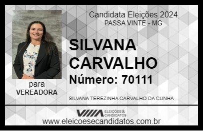 Candidato SILVANA CARVALHO 2024 - PASSA VINTE - Eleições