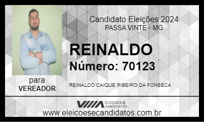 Candidato REINALDO 2024 - PASSA VINTE - Eleições