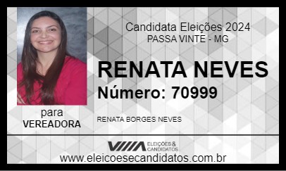 Candidato RENATA NEVES 2024 - PASSA VINTE - Eleições