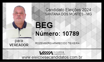 Candidato BEG 2024 - SANTANA DOS MONTES - Eleições