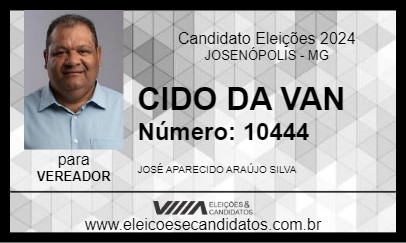 Candidato CIDO DA VAN 2024 - JOSENÓPOLIS - Eleições