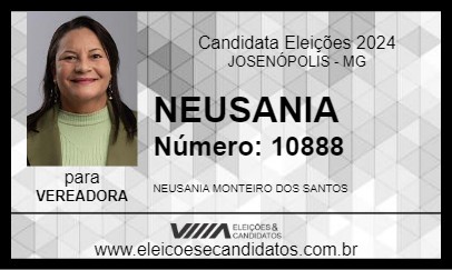 Candidato NEUSANIA 2024 - JOSENÓPOLIS - Eleições