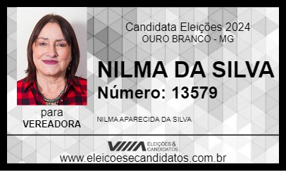 Candidato NILMA DA SILVA 2024 - OURO BRANCO - Eleições