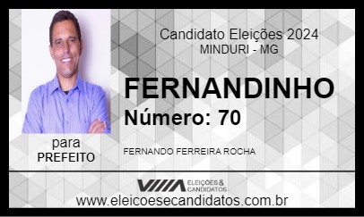 Candidato FERNANDINHO 2024 - MINDURI - Eleições