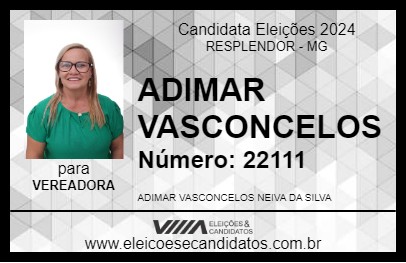 Candidato ADIMAR VASCONCELOS 2024 - RESPLENDOR - Eleições