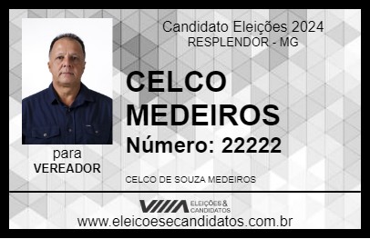 Candidato CELCO MEDEIROS 2024 - RESPLENDOR - Eleições