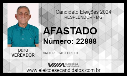 Candidato AFASTADO 2024 - RESPLENDOR - Eleições