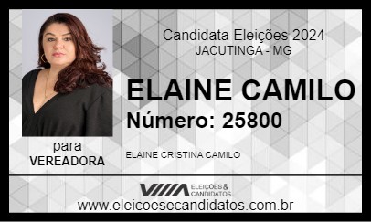 Candidato ELAINE CAMILO 2024 - JACUTINGA - Eleições