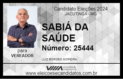 Candidato SABIÁ DA SAÚDE 2024 - JACUTINGA - Eleições