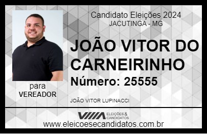 Candidato JOÃO VITOR DO CARNEIRINHO 2024 - JACUTINGA - Eleições