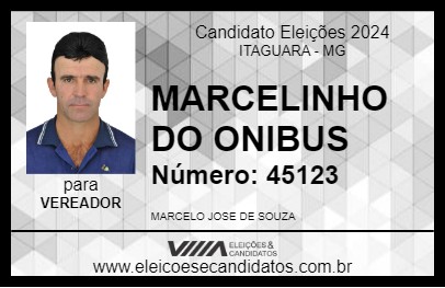 Candidato MARCELINHO DO ONIBUS 2024 - ITAGUARA - Eleições