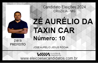 Candidato ZÉ AURÉLIO DA TAXIN CAR 2024 - CRUZÍLIA - Eleições