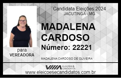 Candidato MADALENA CARDOSO 2024 - JACUTINGA - Eleições