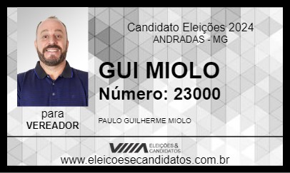 Candidato GUI MIOLO 2024 - ANDRADAS - Eleições