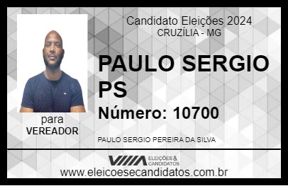 Candidato PAULO SERGIO PS 2024 - CRUZÍLIA - Eleições