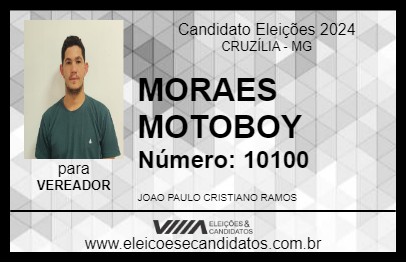 Candidato MORAES MOTOBOY 2024 - CRUZÍLIA - Eleições