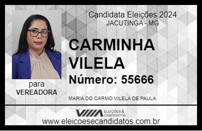 Candidato CARMINHA VILELA 2024 - JACUTINGA - Eleições