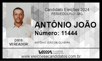 Candidato ANTÔNIO JOÃO 2024 - FERVEDOURO - Eleições