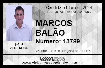 Candidato MARCOS BALÃO 2024 - SÃO JOÃO DA LAGOA - Eleições