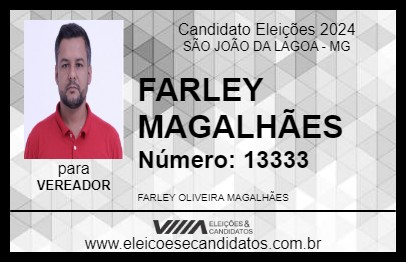 Candidato FARLEY MAGALHÃES 2024 - SÃO JOÃO DA LAGOA - Eleições