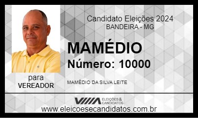 Candidato MAMÉDIO 2024 - BANDEIRA - Eleições