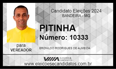 Candidato PITINHA 2024 - BANDEIRA - Eleições