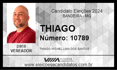 Candidato THIAGO 2024 - BANDEIRA - Eleições