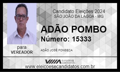 Candidato ADÃO POMBO 2024 - SÃO JOÃO DA LAGOA - Eleições