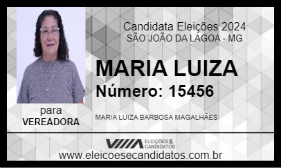 Candidato MARIA LUIZA 2024 - SÃO JOÃO DA LAGOA - Eleições