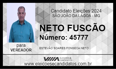 Candidato NETO FUSCÃO 2024 - SÃO JOÃO DA LAGOA - Eleições