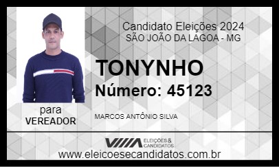 Candidato TONYNHO 2024 - SÃO JOÃO DA LAGOA - Eleições