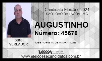 Candidato AUGUSTINHO 2024 - SÃO JOÃO DA LAGOA - Eleições