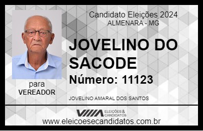 Candidato JOVELINO DO SACODE 2024 - ALMENARA - Eleições