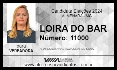 Candidato LOIRA DO BAR 2024 - ALMENARA - Eleições