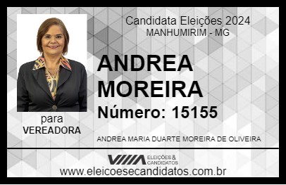 Candidato ANDREA MOREIRA 2024 - MANHUMIRIM - Eleições