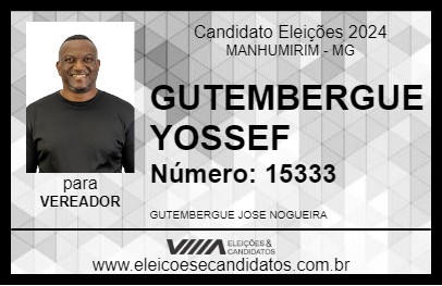 Candidato GUTEMBERGUE YOSSEF 2024 - MANHUMIRIM - Eleições