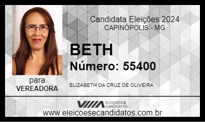 Candidato BETH 2024 - CAPINÓPOLIS - Eleições