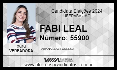 Candidato FABI LEAL 2024 - UBERABA - Eleições