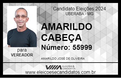 Candidato AMARILDO CABEÇA 2024 - UBERABA - Eleições