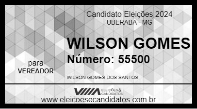 Candidato WILSON GOMES 2024 - UBERABA - Eleições