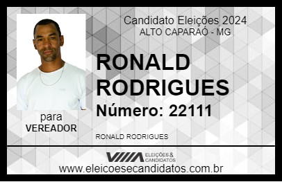 Candidato RONALD RODRIGUES 2024 - ALTO CAPARAÓ - Eleições