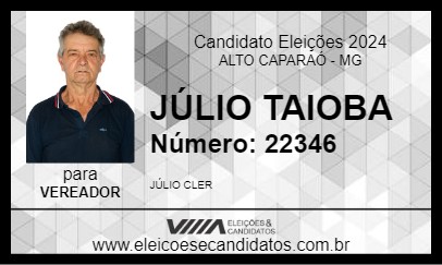 Candidato JÚLIO TAIOBA 2024 - ALTO CAPARAÓ - Eleições